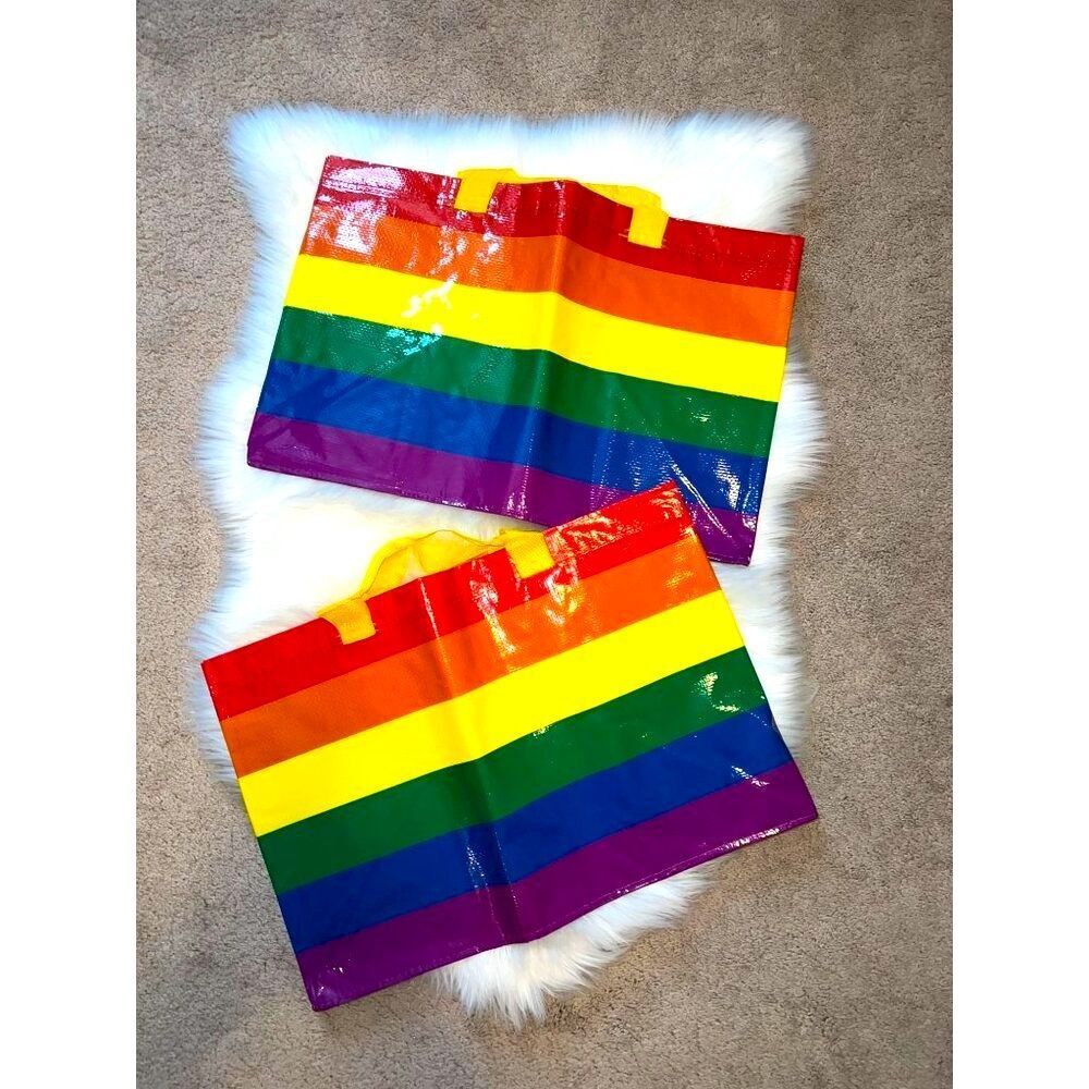 Ikea Rainbow Reusable Bags Set of 2